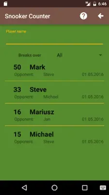 Snooker Counter android App screenshot 1