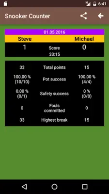 Snooker Counter android App screenshot 3